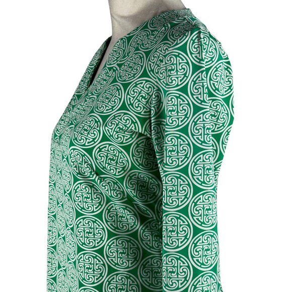 KATHERINE WAY Green & White Tunic Dress Size XS - Picture 10 of 10